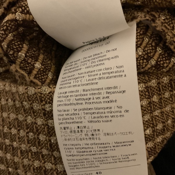 RED VALENTINO neutral gold tweed mini dress - Picture 3 of 11